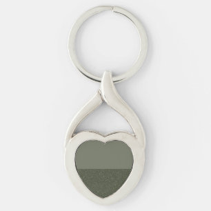 Porte-clés Elégant Moss Green Heart Keychain - Personnalisabl