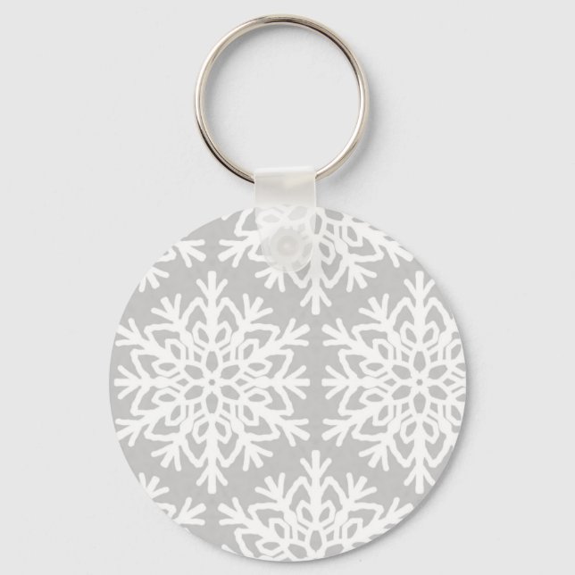 Porte-clés Élégant Motif de flocon de neige (Recto)