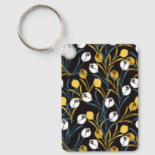 Porte-clés Élégant motif floral de Tulipe