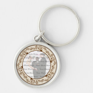 Porte-clés Élégant Porte - clé Argent Argent Arrondi Papillon