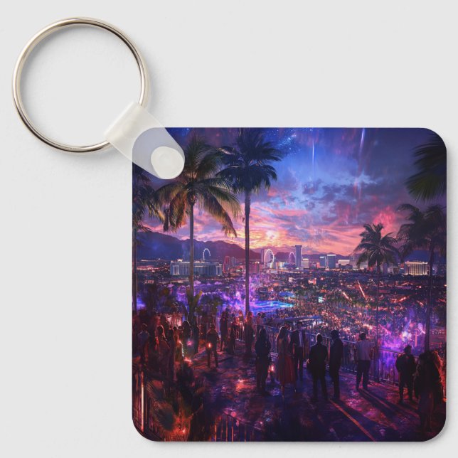 Porte-clés Elégant porte - clé Photo Personnalisé Ajouter Vot (Recto)