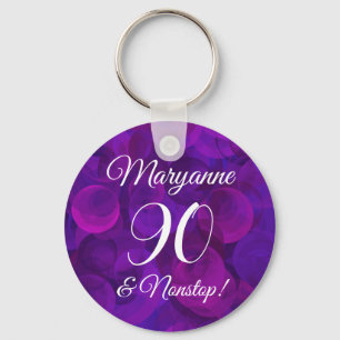 Porte-clés Elégant Purple 80 et fête d'anniversaire Extraor