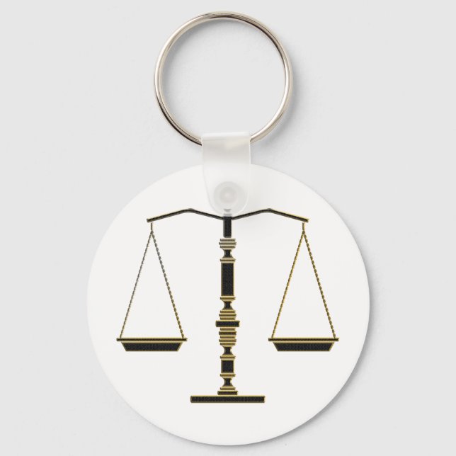Porte-clés Elegant Scales of Justice | Law Firm (Recto)