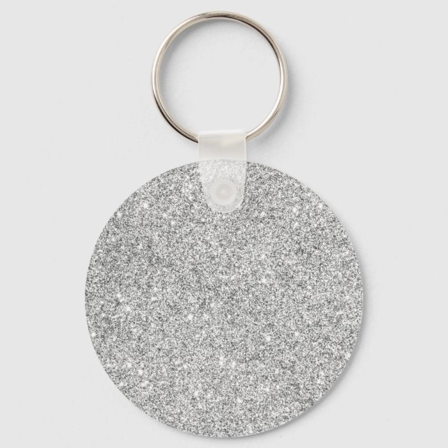 Porte-clés Elegant Silver Glitter (Recto)