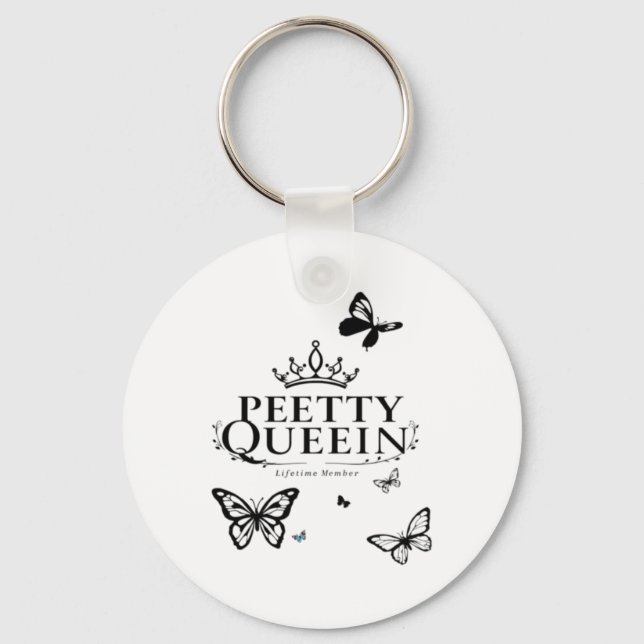 Porte-clés Élégant Sticker Design Queen Petty (Recto)