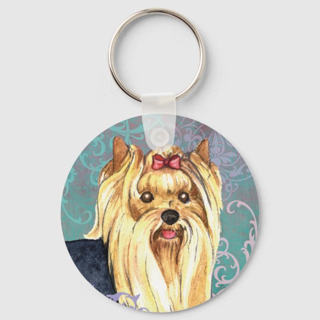 Porte-clés Elegant Yorkie (Recto)