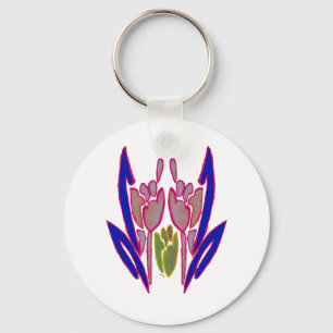 Porte-clés Elégante aquarelle Rose Imprimer