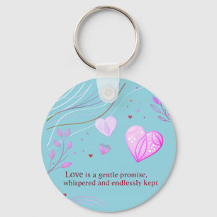 Porte-clés Élégante Art de l'Amour au Coeur d'Or  
