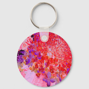 Porte-clés Élégante Hydrangea Limelight Violette et Orange