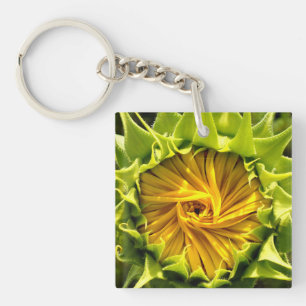 Porte-clés Elégante photo de tournesol jaune