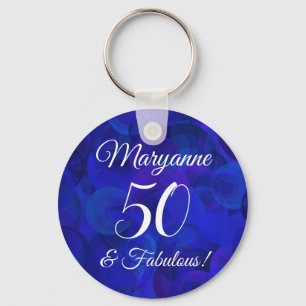 Porte-clés Elégante Royal Blue 50 & Fabuleuse fête d'annivers