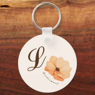 Porte-clés Élégantes fleurs d'automne Mariage Bridesmaid Cade