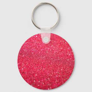 Porte-clés Élément personnalisé Parties scintillant rose roug
