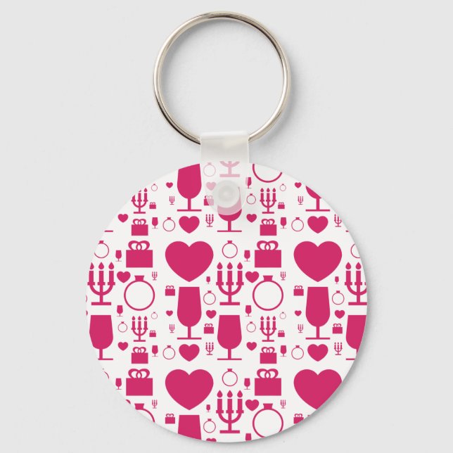 Porte-clés éléments de motifs de la Saint-Valentin (Recto)