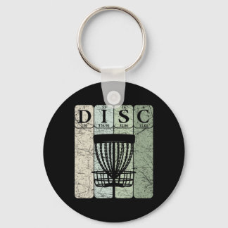 Porte-clés Éléments de tableau périodique de golf sur disque