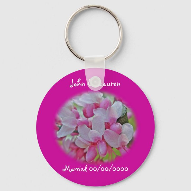 Porte-clés Eléments en fleurs d'arbre de Redbud (Recto)