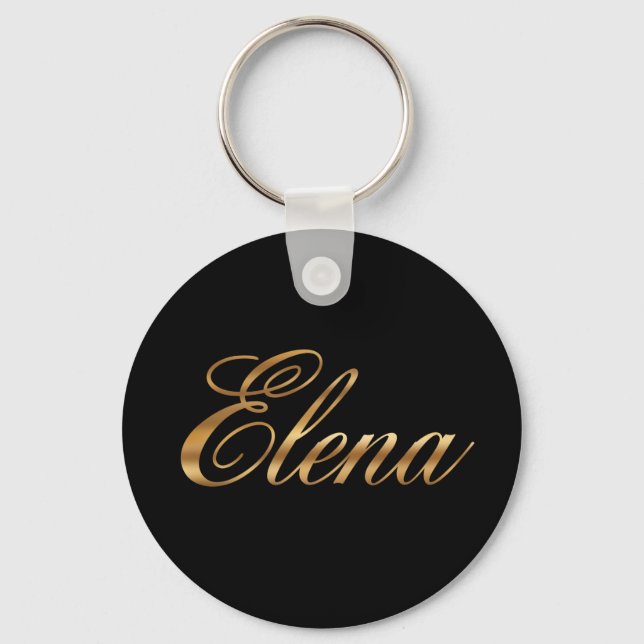 Porte-clés Elena gold Design Lettering (Recto)