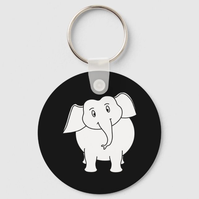 Porte-clés Eléphant blanc. (Recto)
