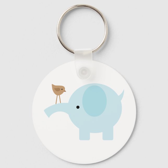 Porte-clés Eléphant bleu (Recto)