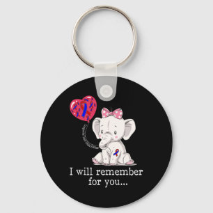 Porte-clés Eléphant de sensibilisation aux maladies cardiaque