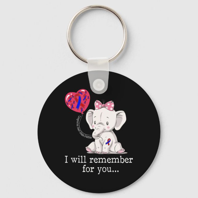 Porte-clés Eléphant de sensibilisation aux maladies cardiaque (Recto)