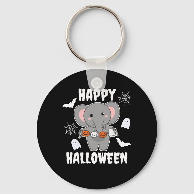 Porte-clés Elephant Happy Halloween (Recto)