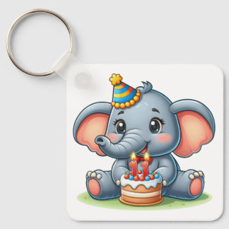 Porte-clés Éléphant Mignon 11ème Anniversaire