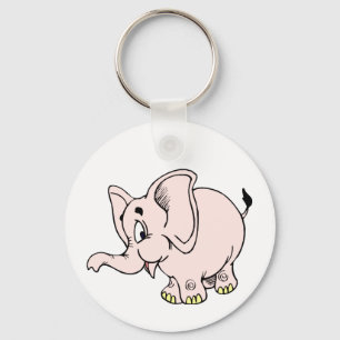 Porte-clés Éléphant rose graphic.png de bébé