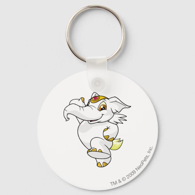 Porte-clés Elephante blanche (Recto)