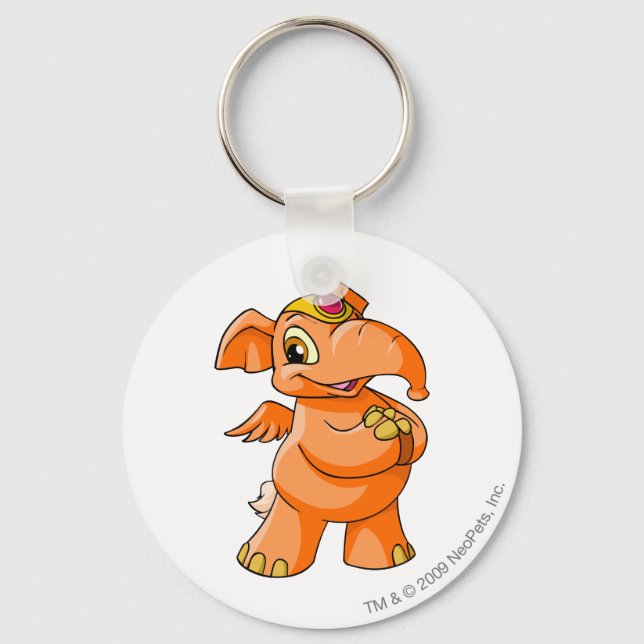 Porte-clés Elephante Orange (Recto)
