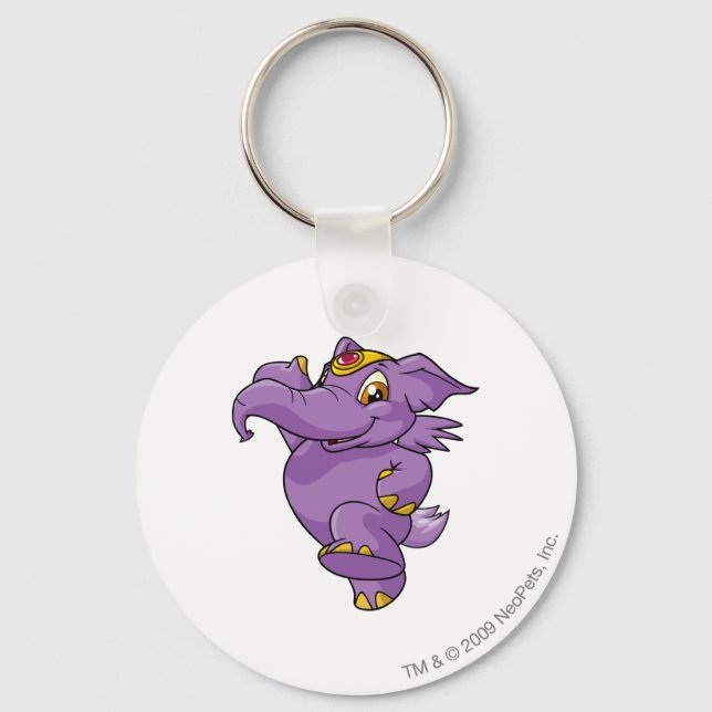 Porte-clés Eléphante violet (Recto)