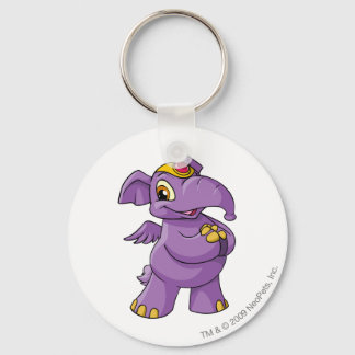 Porte-clés Eléphante violet