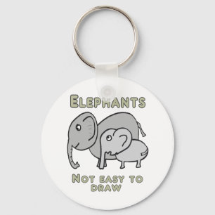 Porte-clés Éléphants drôles