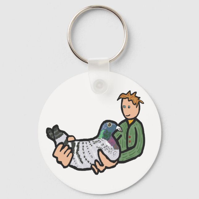 Porte-clés Élevage de pigeons (Recto)