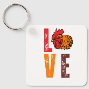 Porte-clés Élevage de poulets - Amoureux des poules et des co