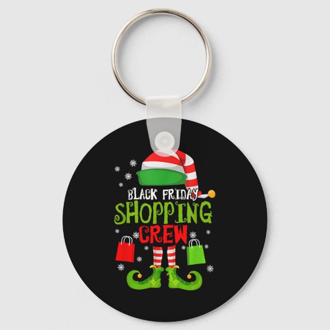 Porte-clés Elf Christmas Black Shopng Funny Friday Shopng Cre (Recto)
