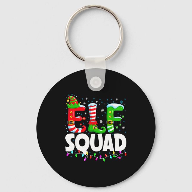 Porte-clés Elf Squad Christmas Family Matching Xmas Pajamas  (Recto)