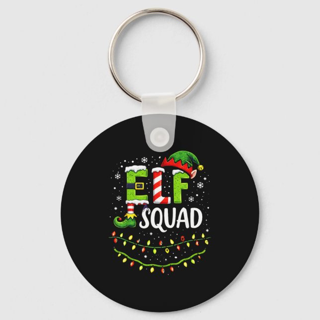 Porte-clés Elf Squad Christmas Lights Matching Holiday Crew  (Recto)