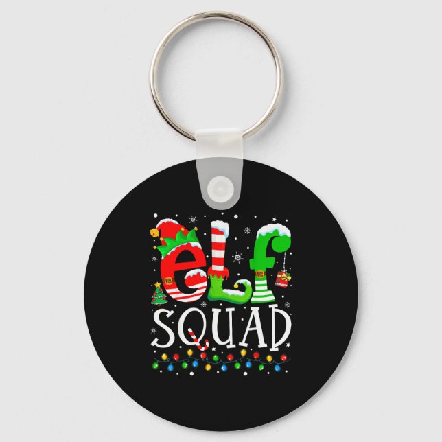 Porte-clés Elf Squad Funny Elf Family Christmas Matching Paja (Recto)