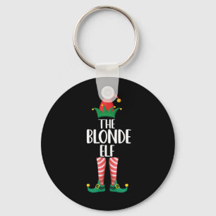 Porte-clés Elfe Blond Correspondant à la Fête de Noël en Fami