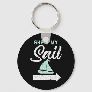 Porte-clés Elle est ma voile Croisière en bateau à voile bate