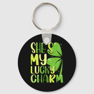 Porte-clés Elle est mon porte-bonheur drôle St Patricks Day C
