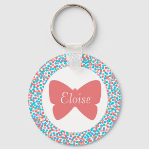 Porte-clés Eloise papillon à points