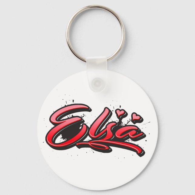 Porte-clés Elsa red Heart (Recto)