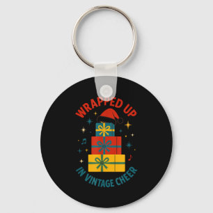 Porte-clés Emballé dans la joie vintage de Noël Fête