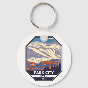 Porte-clés Emblem de la région d'hiver de Park City Utah