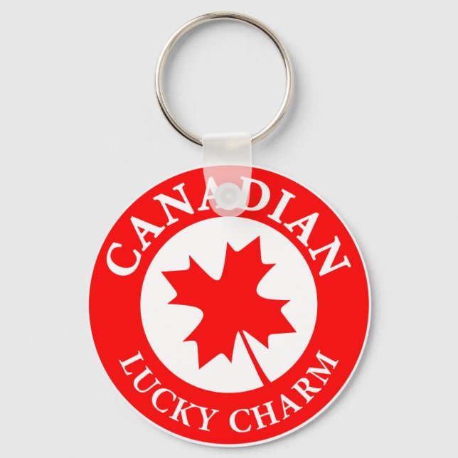 Porte-clés Emblema de la suerte de Canadá (Recto)