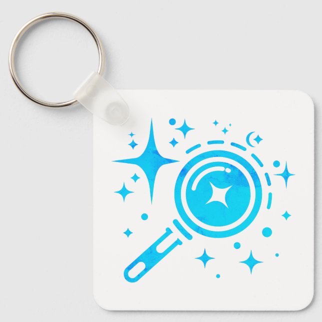 Porte-clés emblème AI Twinkle étoiles, phare de l'ère numériq (Recto)
