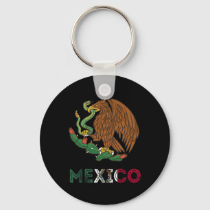Porte-clés Emblème d'aigle mexicain Drapeau mexicain Pride Ci