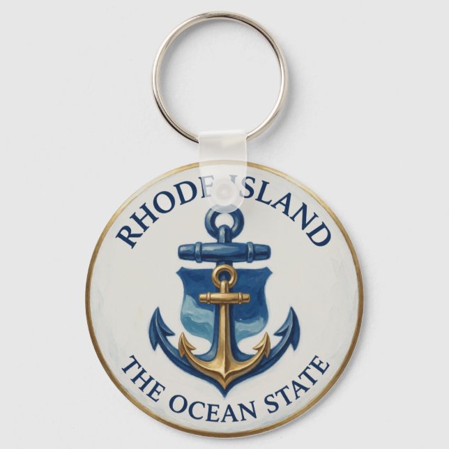 Porte-clés Emblème d'ancre de Rhode Island ⚓ (Recto)